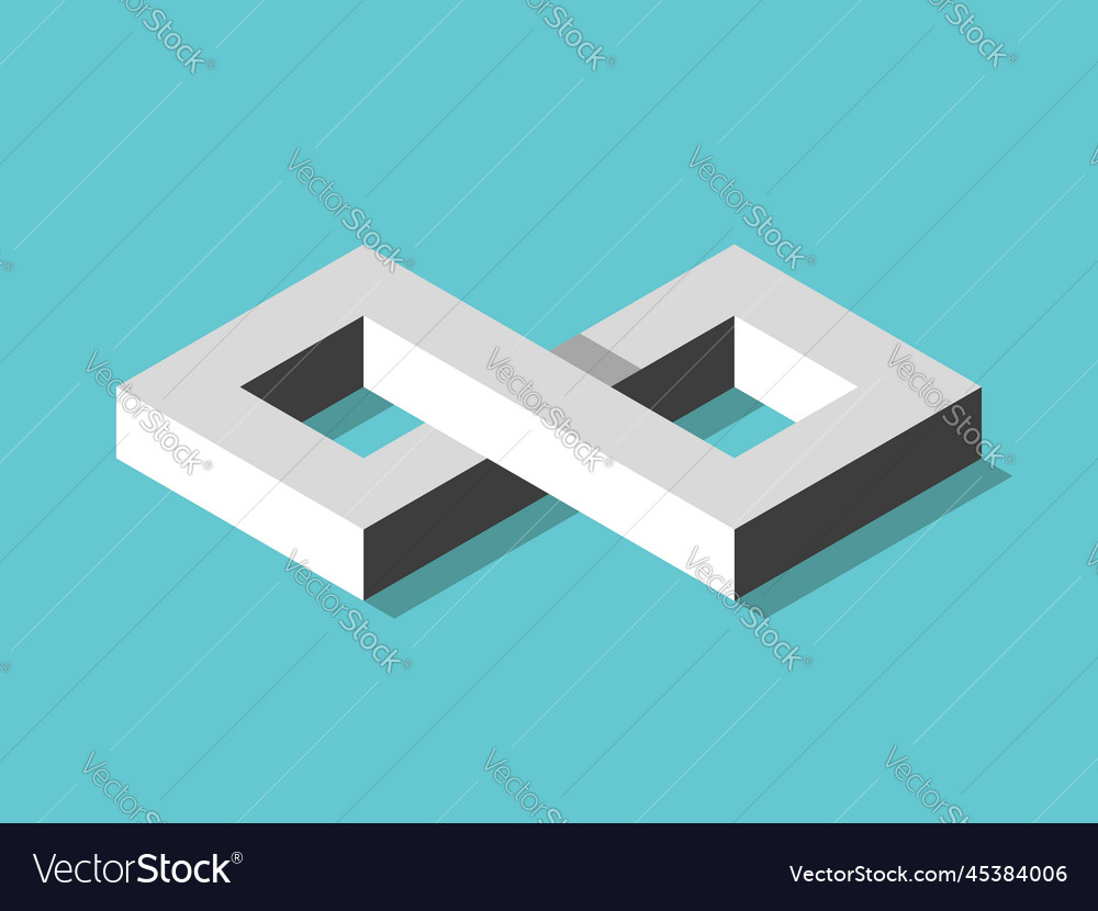 Isometric infinity sign concept