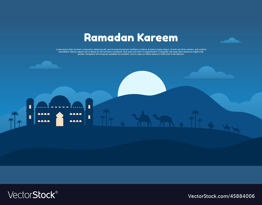 Ramadan kareem Hintergrund mit Moschee Mond