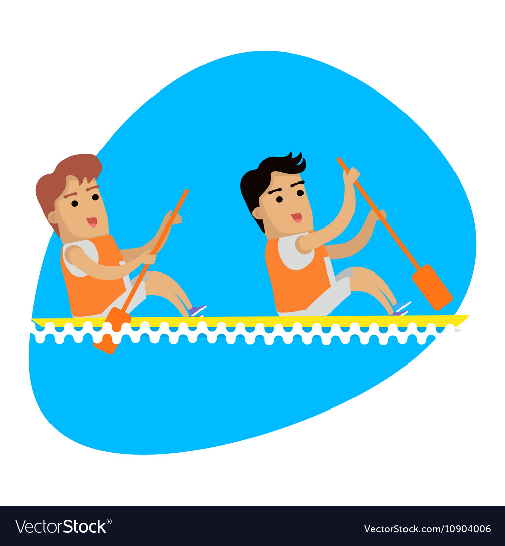 Rowing sport template summer games