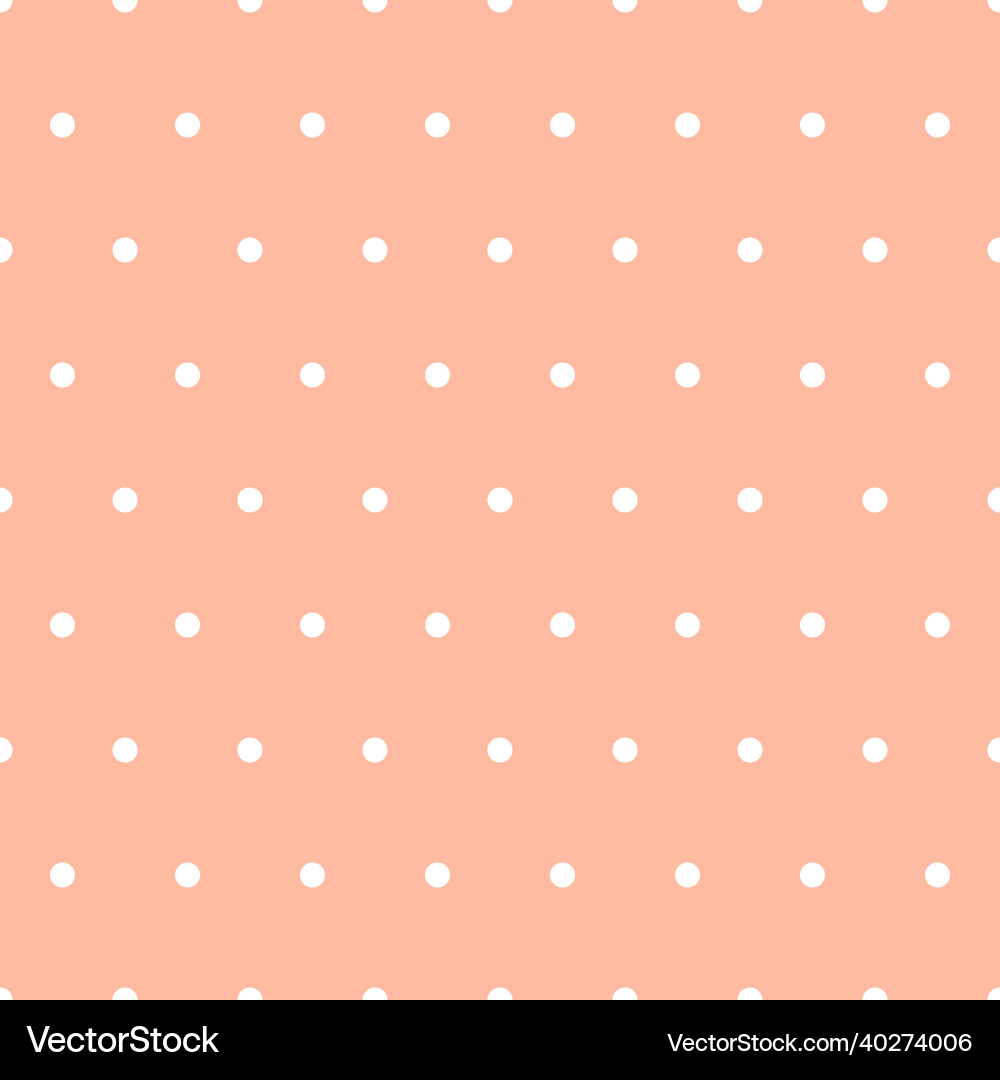 Seamless pattern pink background with white dots Vector Image