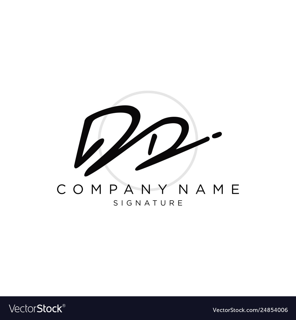 Signature initial logo template Royalty Free Vector Image