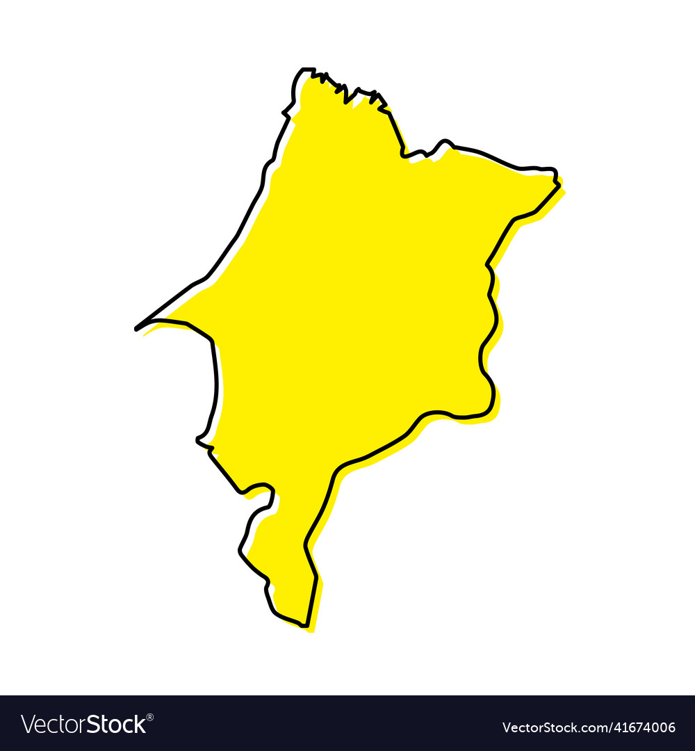 Simple outline map of maranhao is a state Vector Image