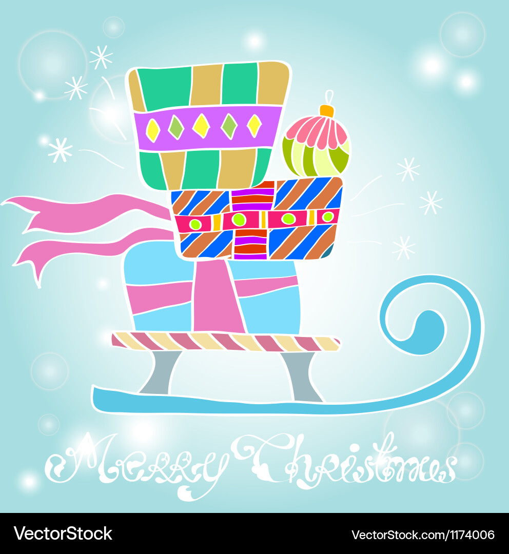 Sledge Royalty Free Vector Image - VectorStock