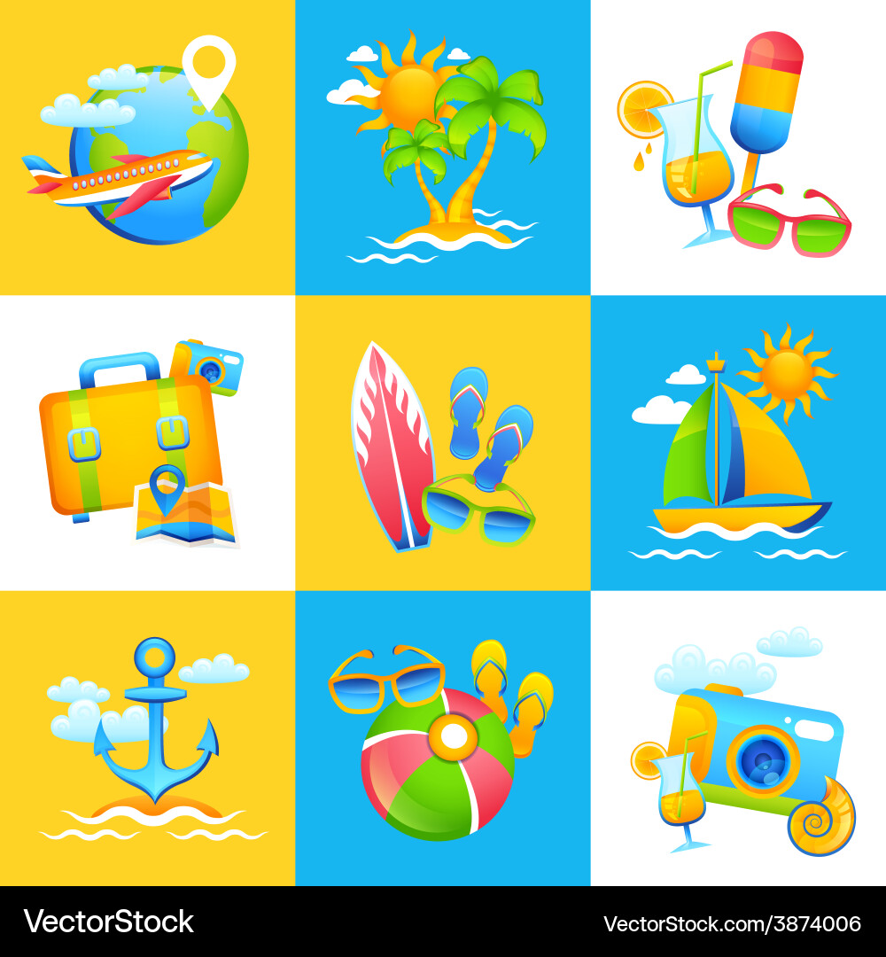 Summer Vacation Design Concept Royalty Free Vector Image