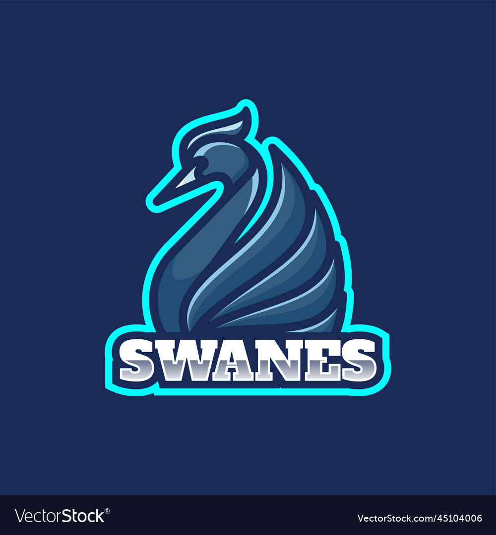 Swan simple mascot style