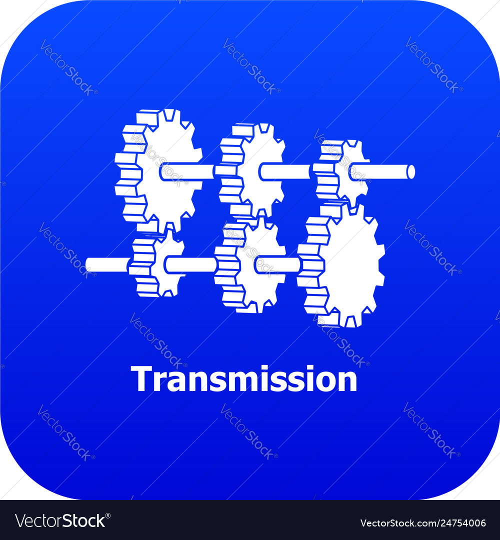 Transmission icon blue Royalty Free Vector Image