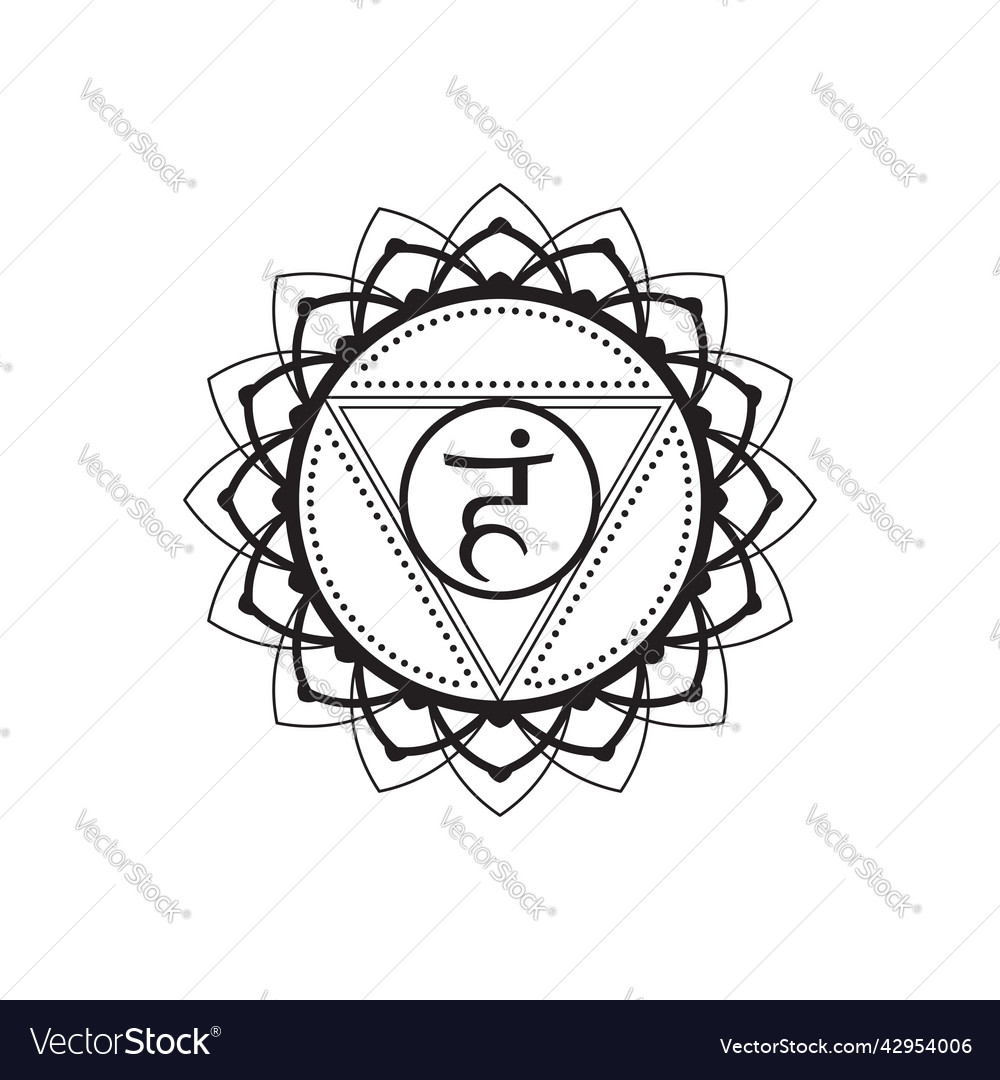 Vishuddha chakra ayurveda Royalty Free Vector Image