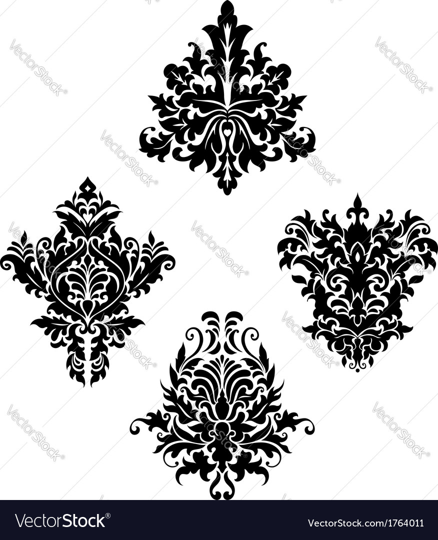 damask vintage floral patterns