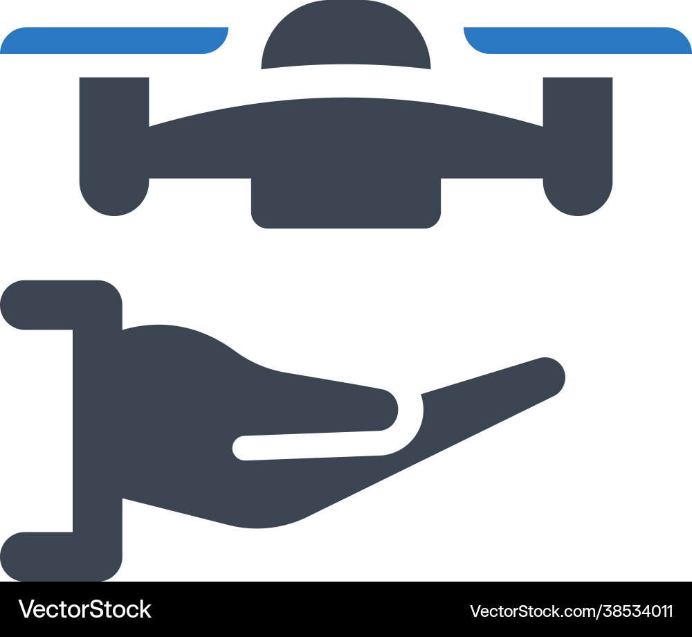 Drone hand icon Royalty Free Vector Image - VectorStock