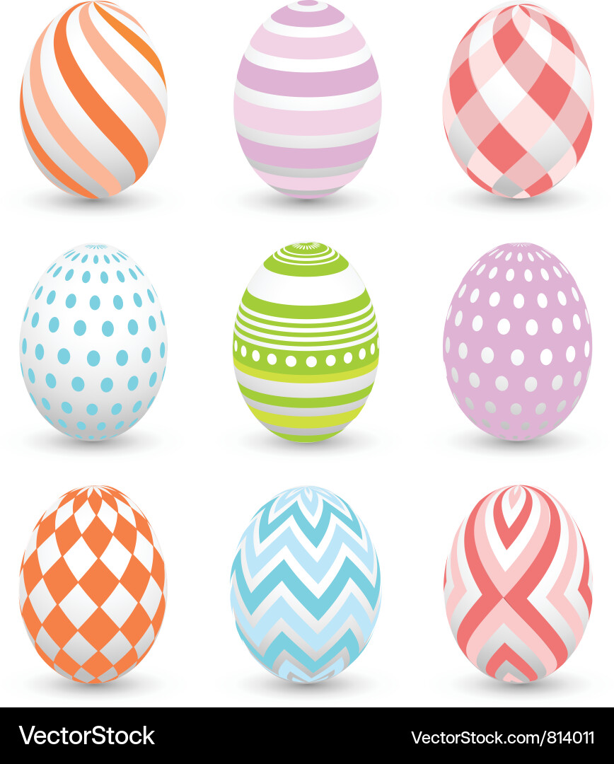 Easter eggs happy easter Royalty Free Vector Image