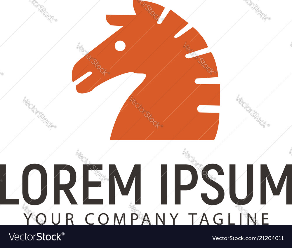 Head horse logo design concept template Royalty Free Vector