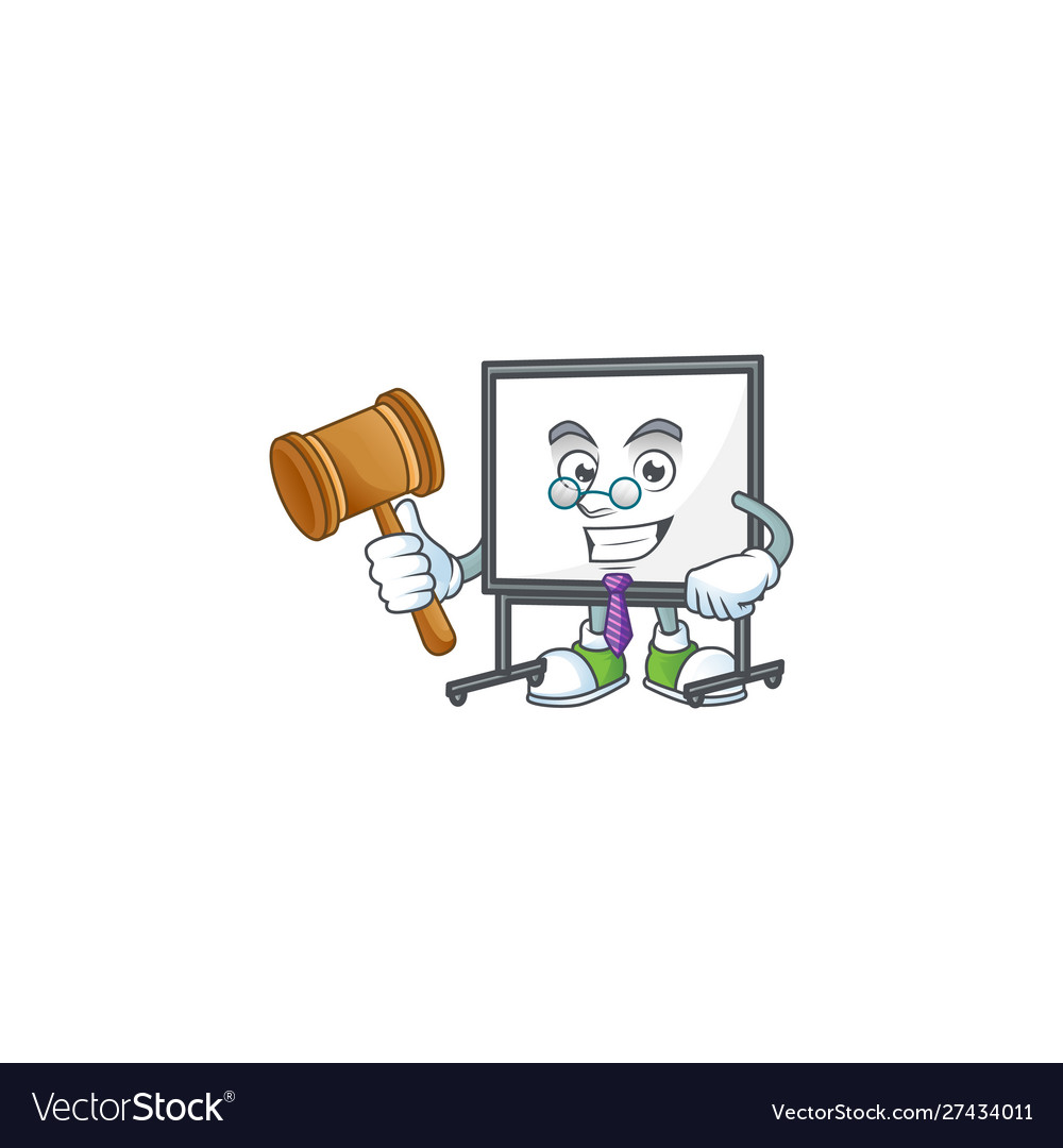 Judge white board cartoon on white background Vector Image Judge white board cartoon on white background Vector Image