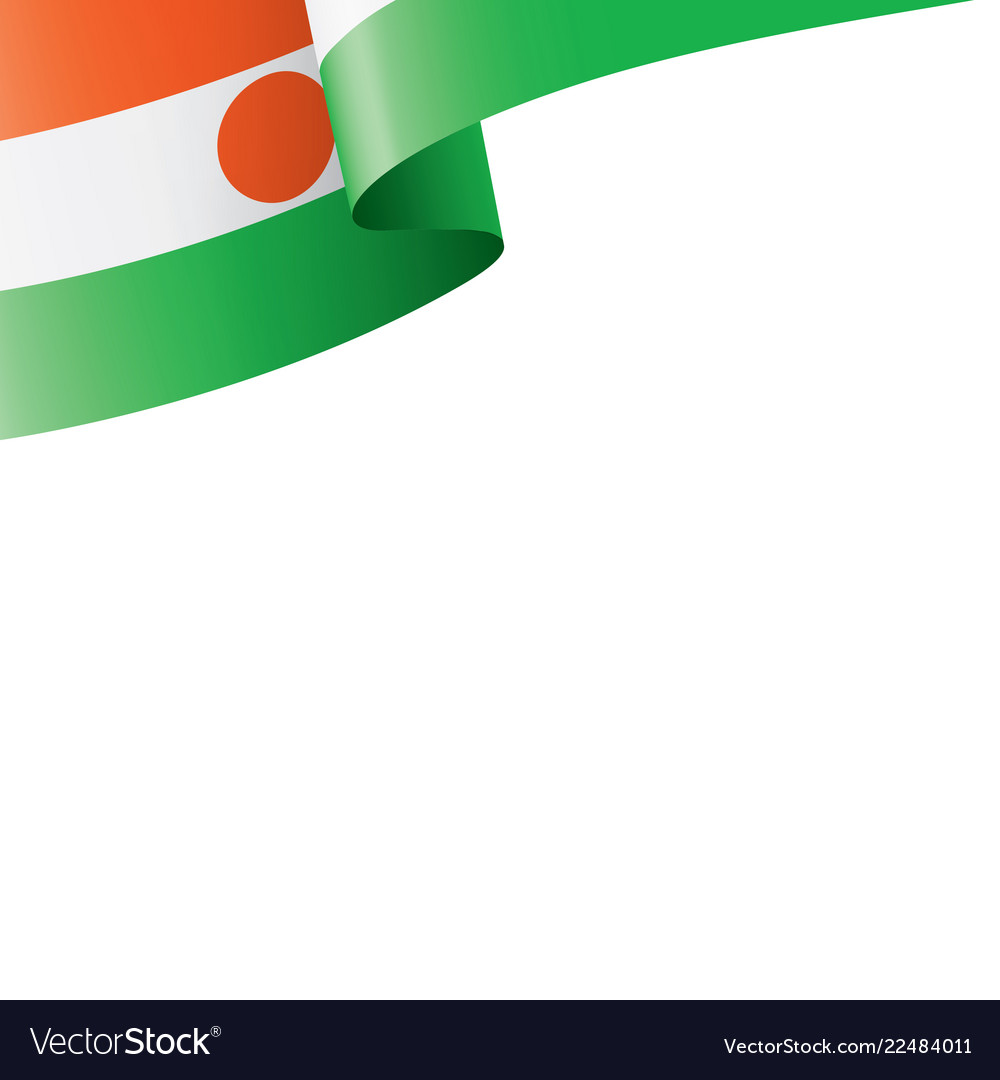 Niger flag on a white