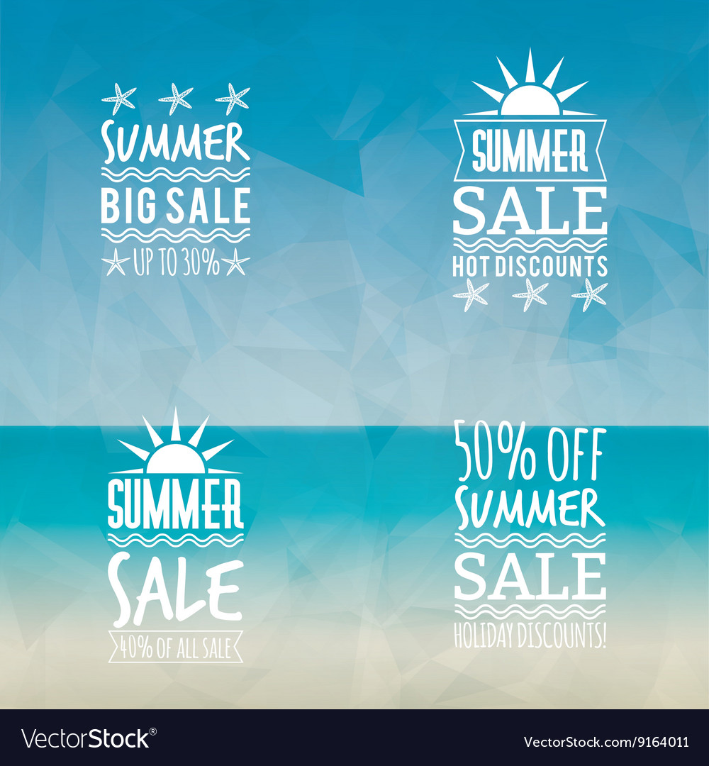 Summer sale labels