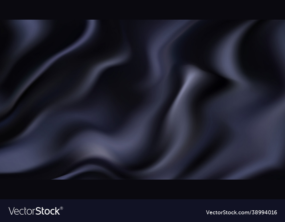 Black abstract wavy background with smooth