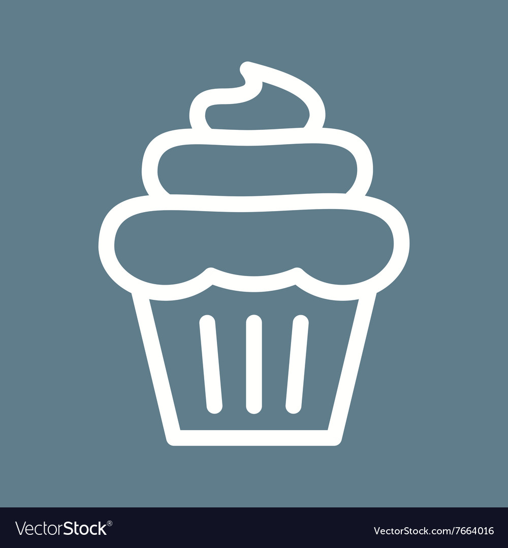 Cream cupcake Royalty Free Vector Image - VectorStock