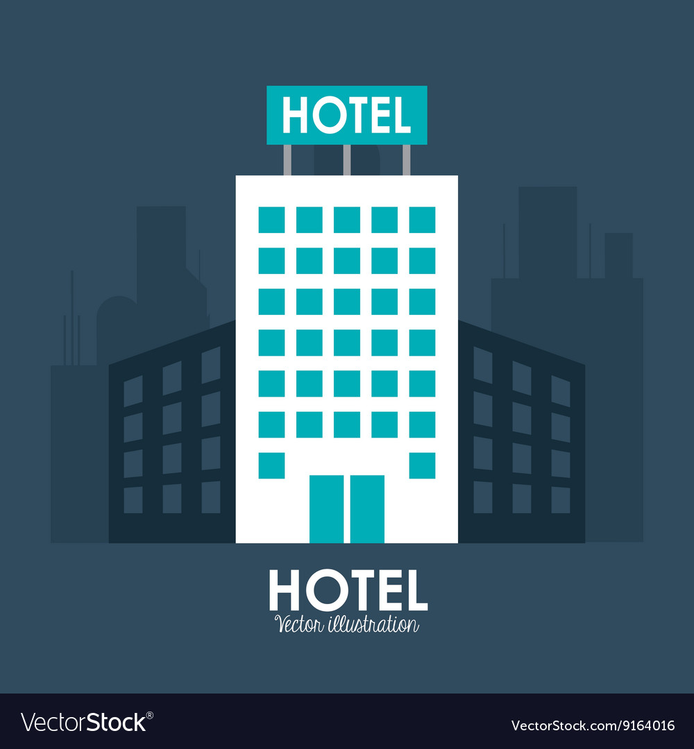 Hotel design service icon flat