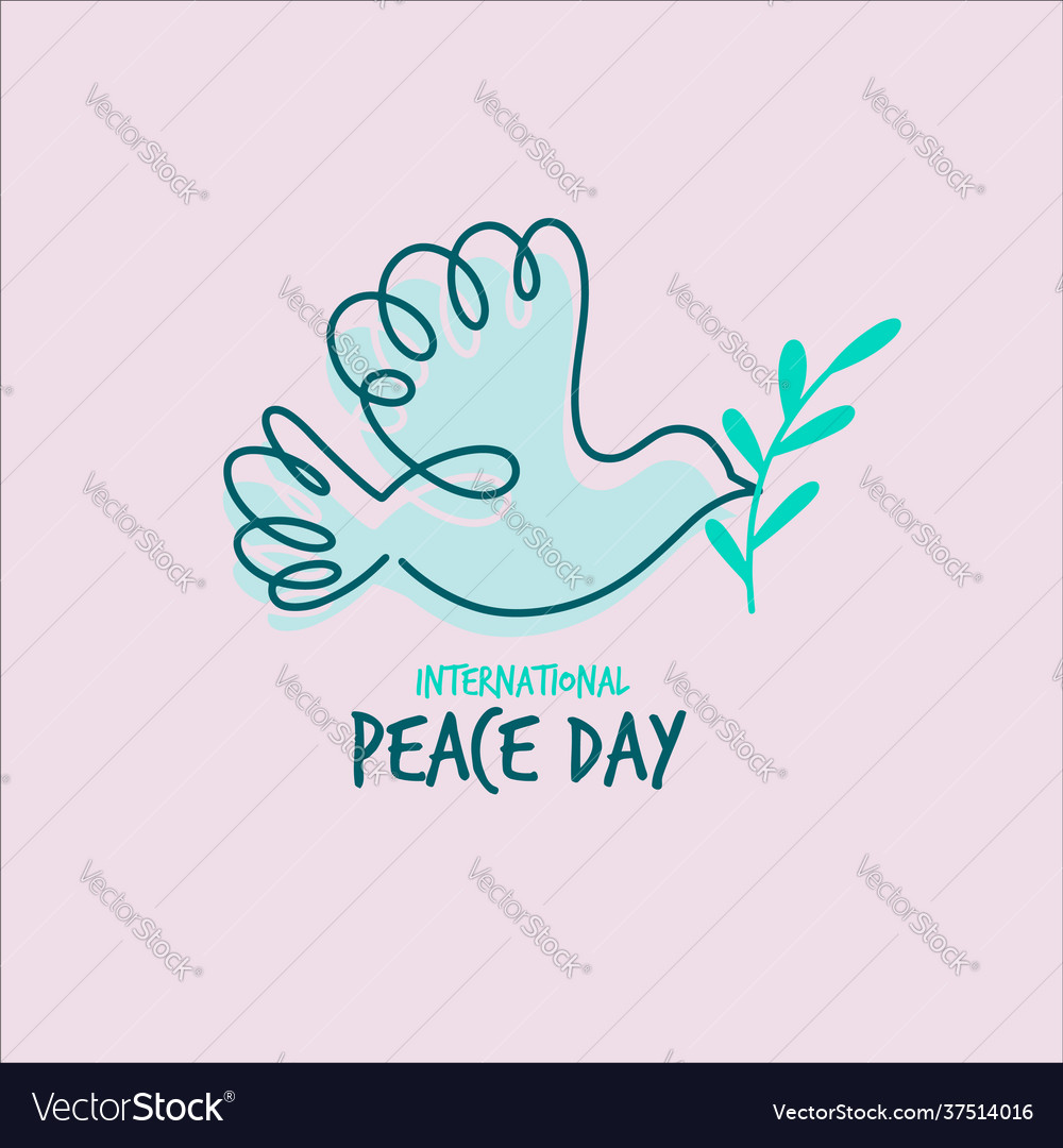 Peace day international logo Royalty Free Vector Image