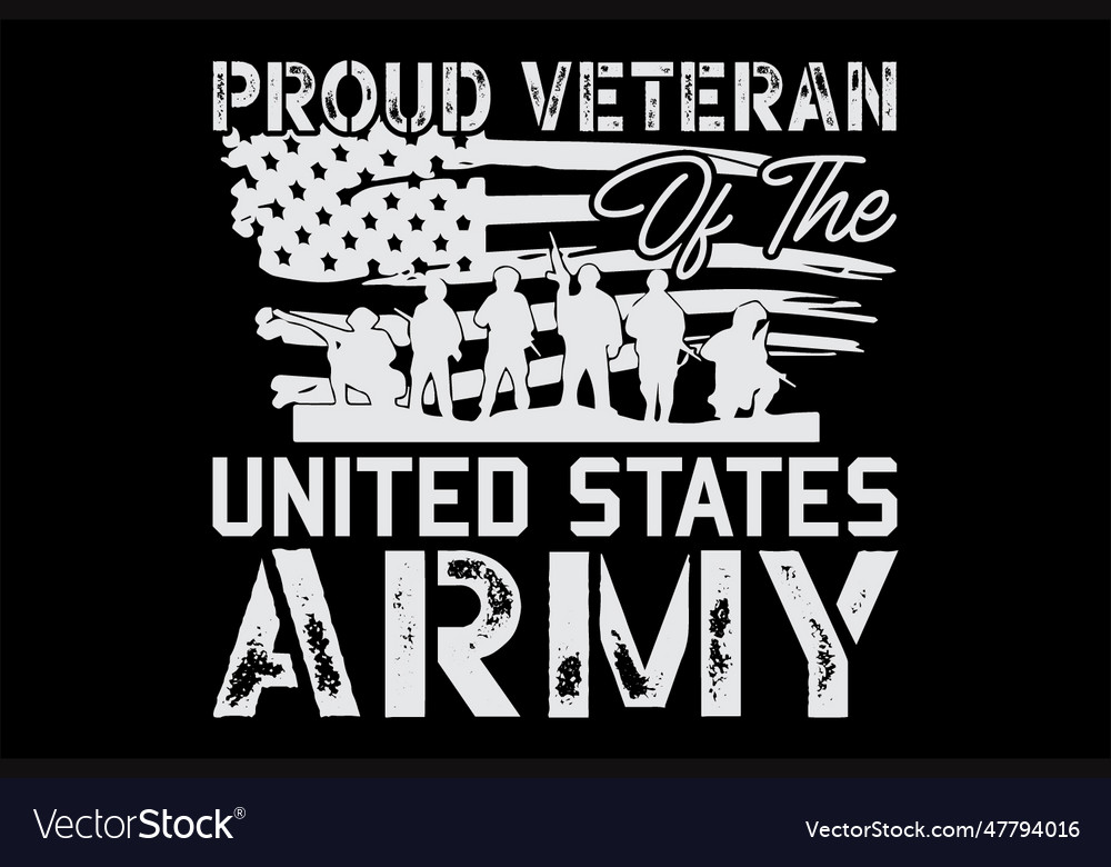 Proud veteran of the united states army Royalty Free Vector