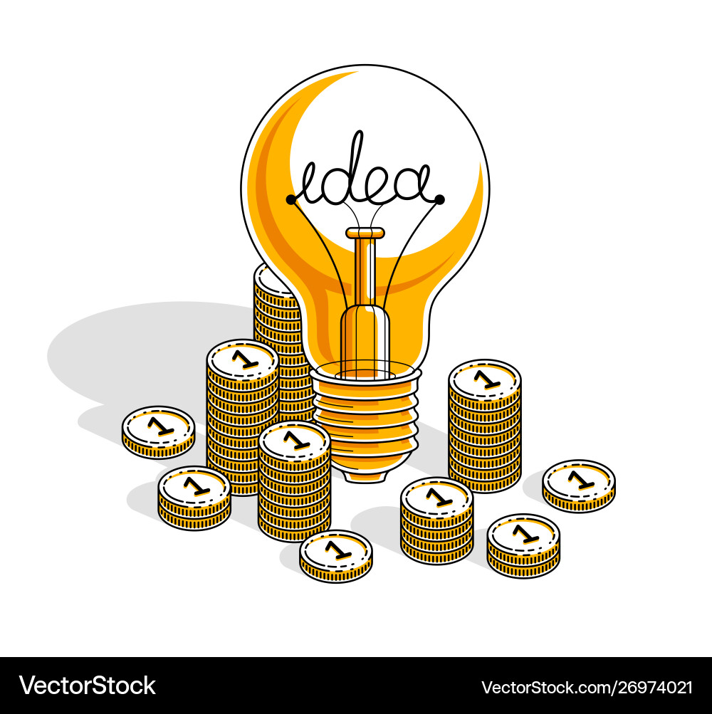 Business creative idea concept light bulb Vector Image