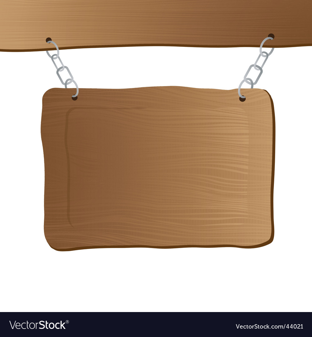 Hanging sign post Royalty Free Vector Image - VectorStock