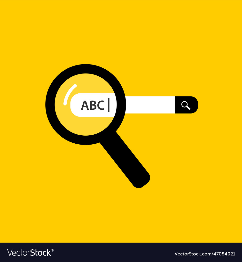 Magnifying glasses search concept engine Vector Image