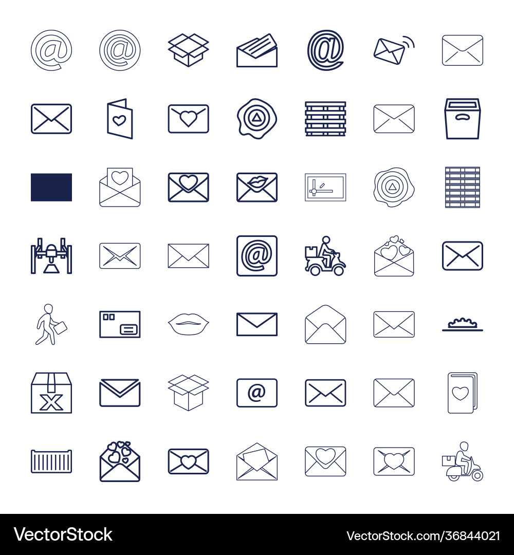 Mail icons Royalty Free Vector Image - VectorStock