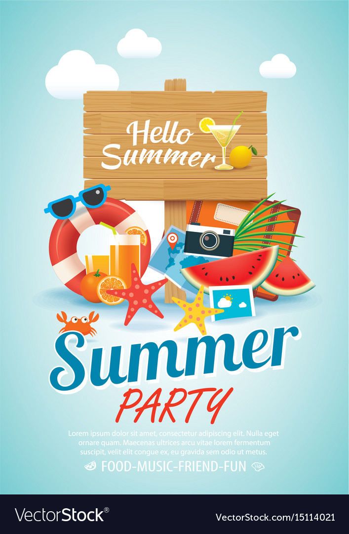 beach party invitation background