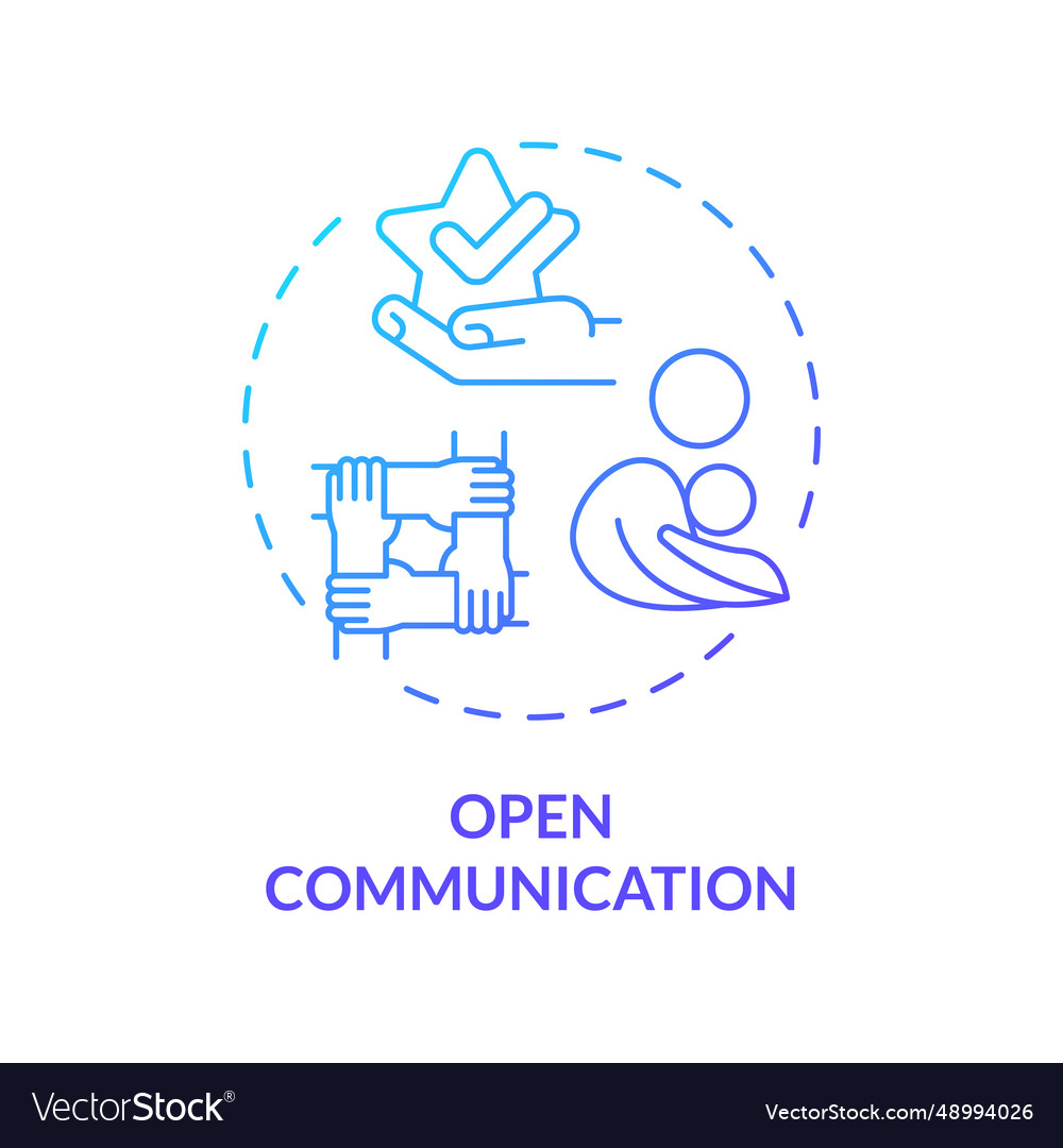 2d Thin Line Gradient Icon Open Communication Vector Image 2d Thin Line Gradient Icon Open Communication Vector Image