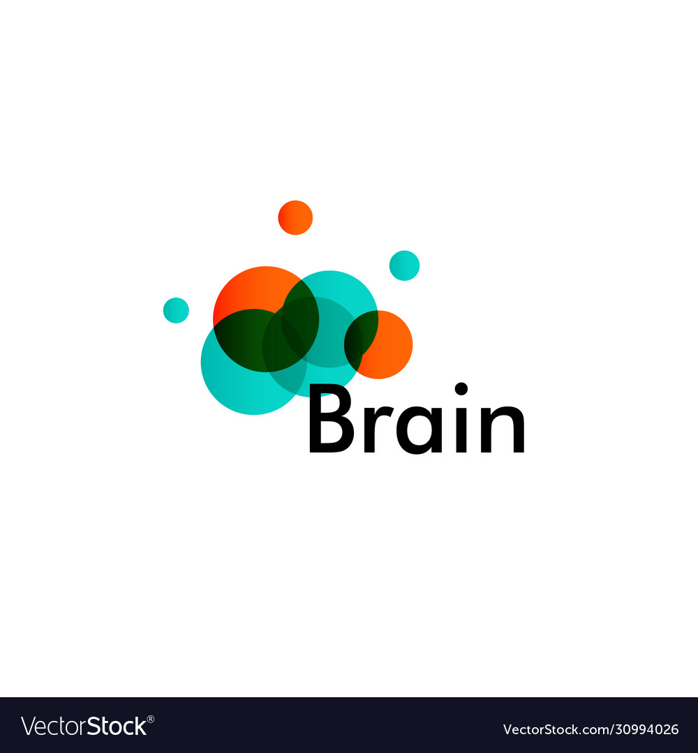 Creative Brain Logo Concept Modern Logotype Vector Image