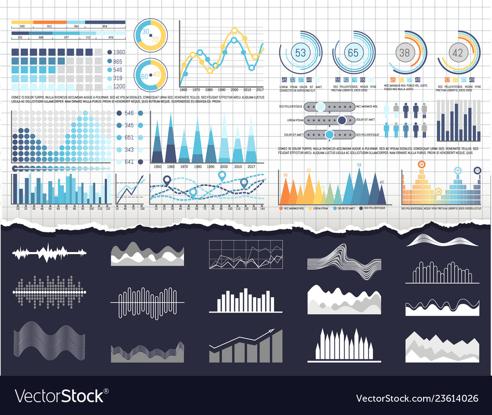 Data on infographics and flowcharts templates Vector Image