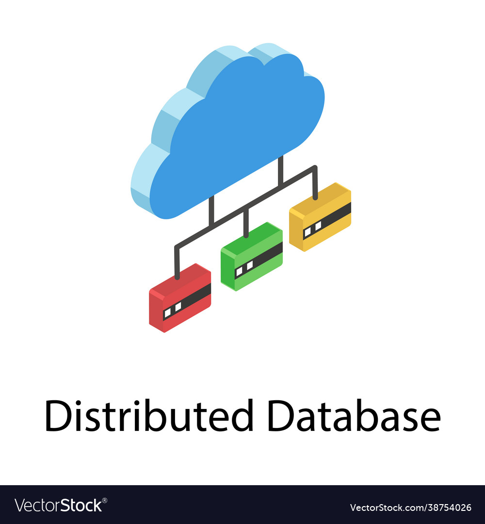 Distributed database Royalty Free Vector Image