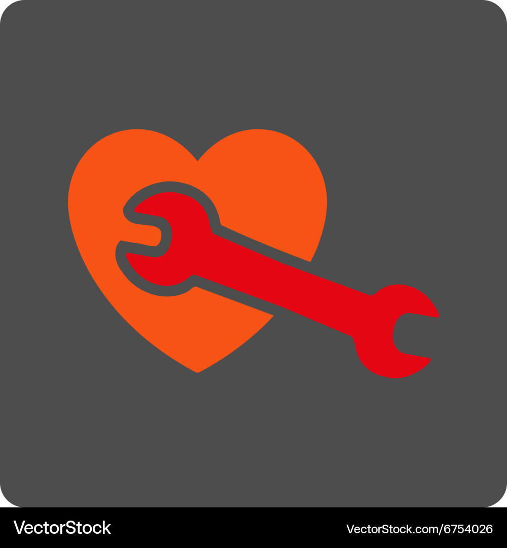 Heart surgery rounded square button Royalty Free Vector