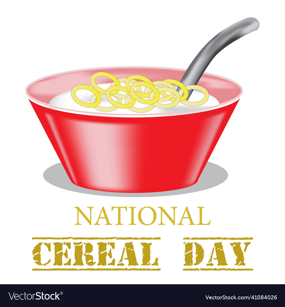 National cereal day vintage sign