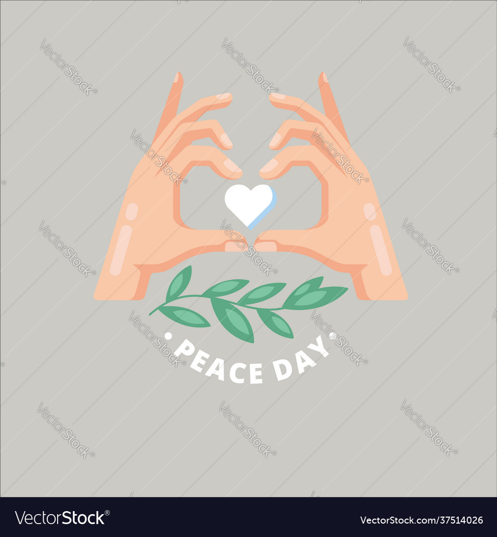 Peace day international logo Royalty Free Vector Image