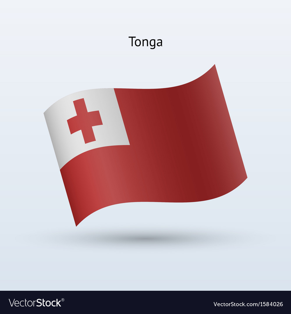 Tonga-Flagge waving form