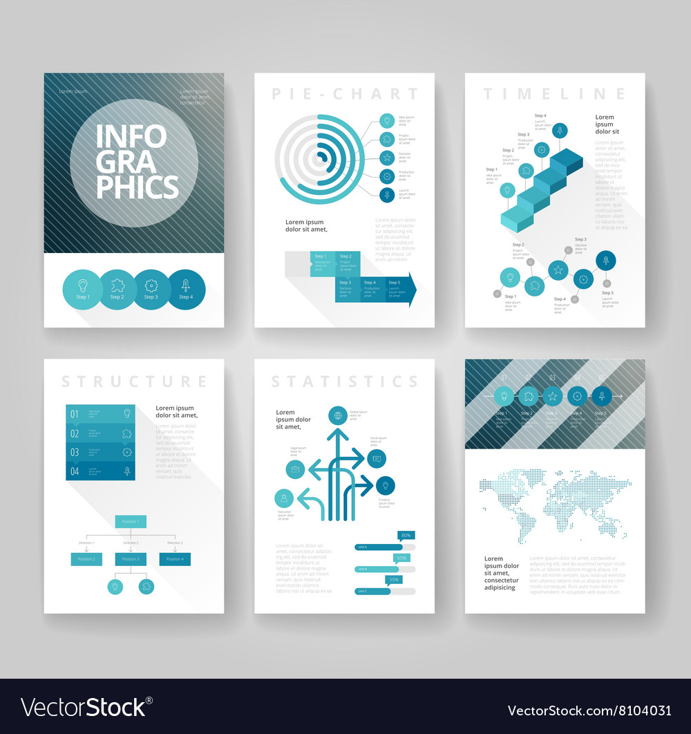 Business brochure design infographics template Vector Image