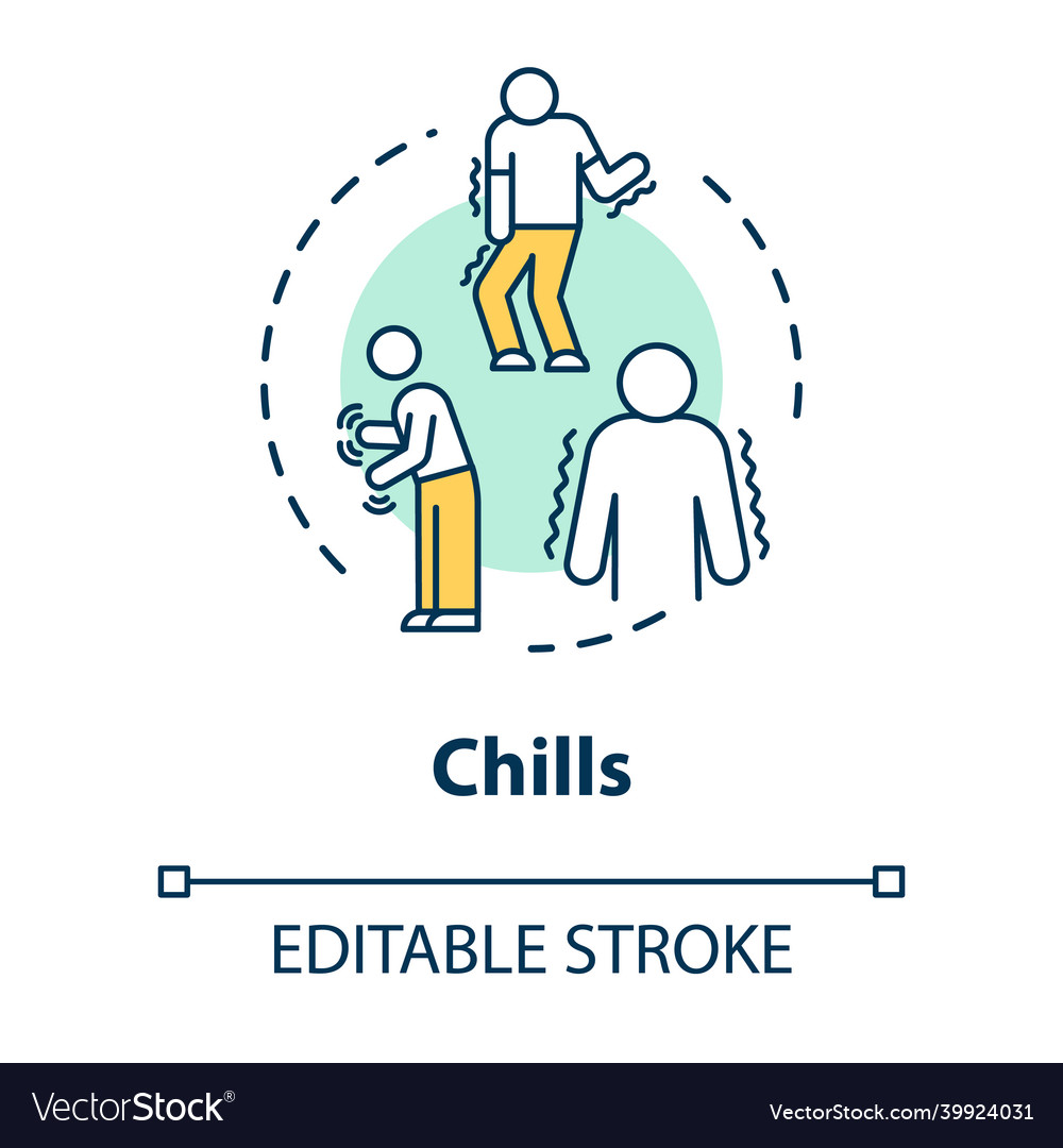 Chills concept icon influenza infection flu Vector Image