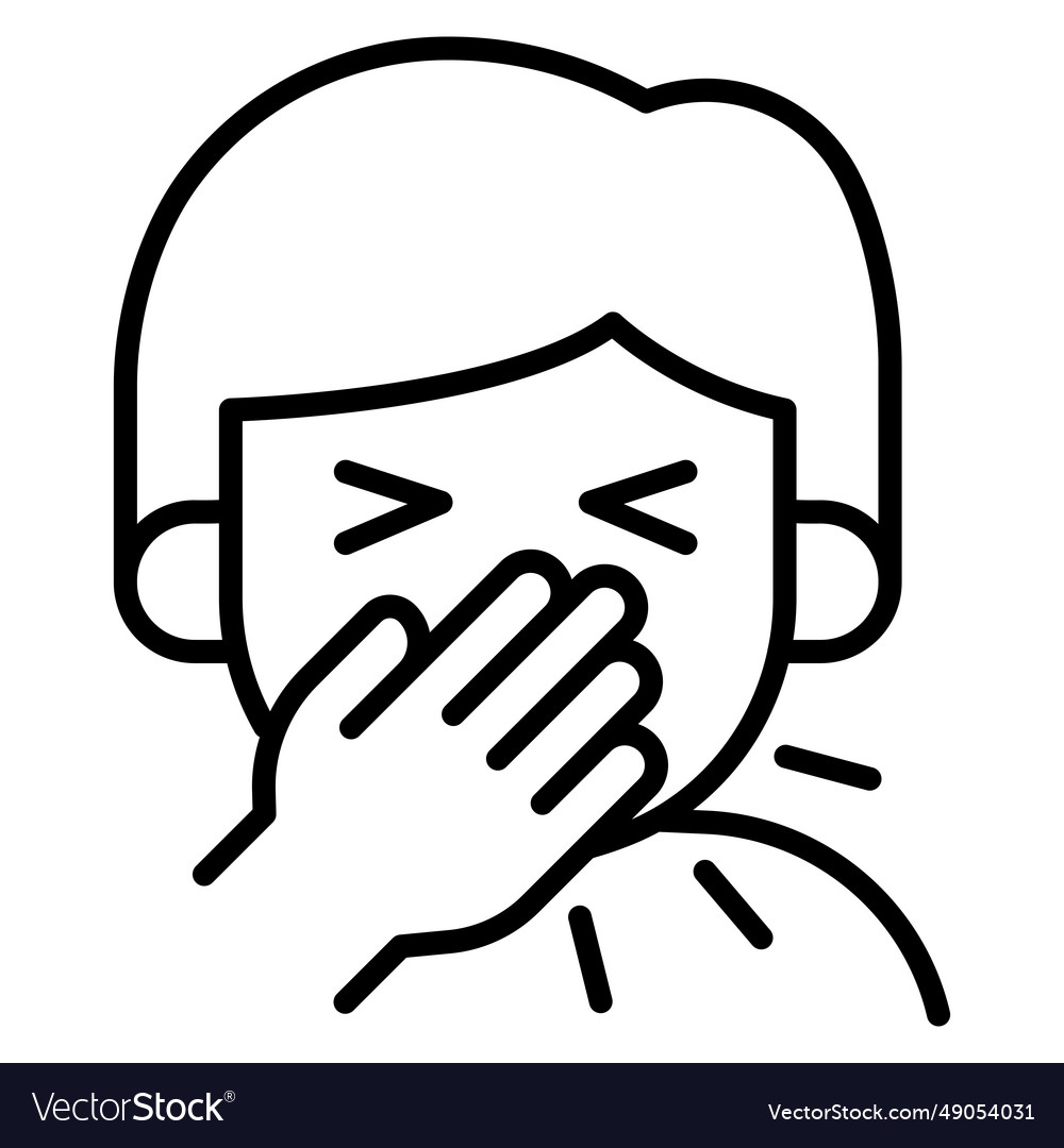 Cough icon Royalty Free Vector Image - VectorStock