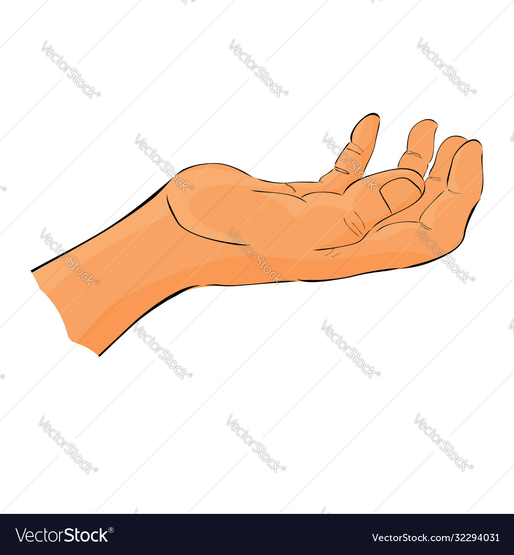 Hand draw sketch 6 gesture holding picking Vector Image