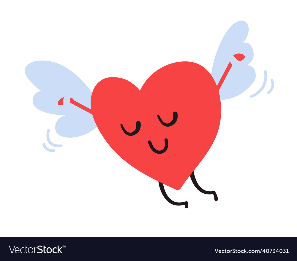 Love is in the air heart shaped angel