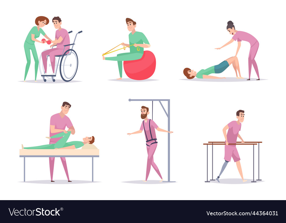 Rehabilitation medical recruitment Royalty Free Vector Image