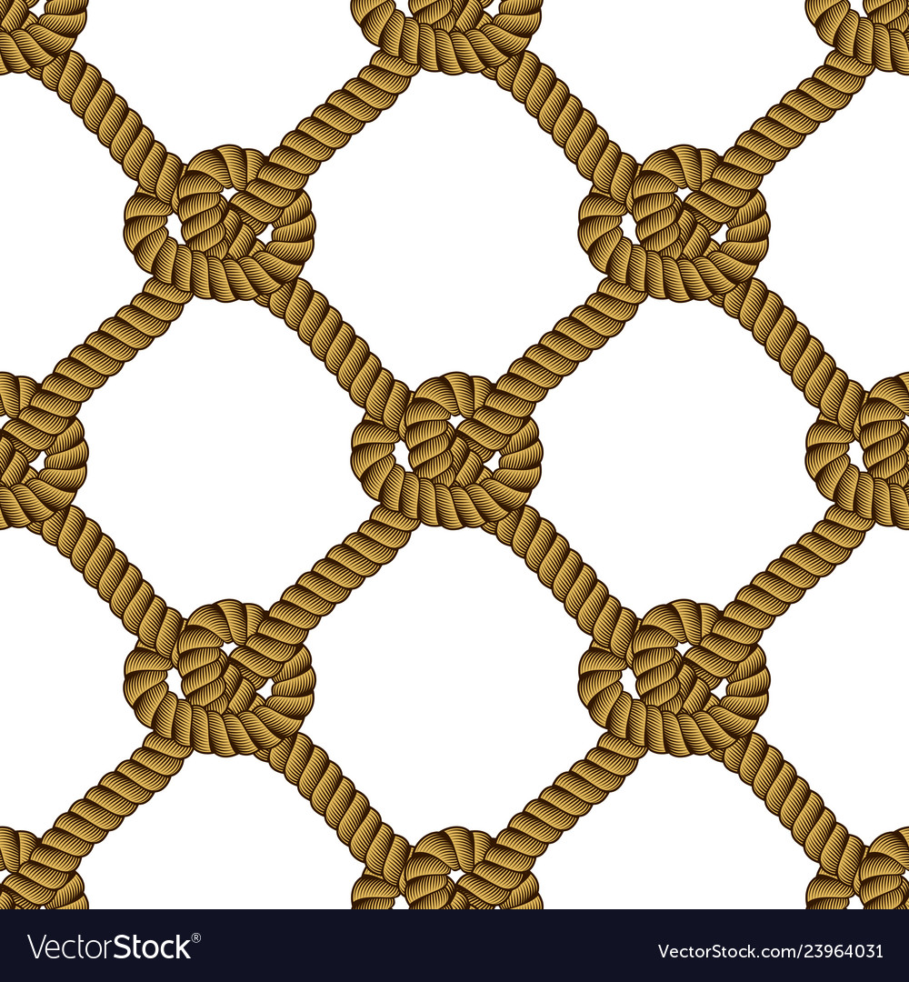 Rope seamless pattern trendy wallpaper background Vector Image