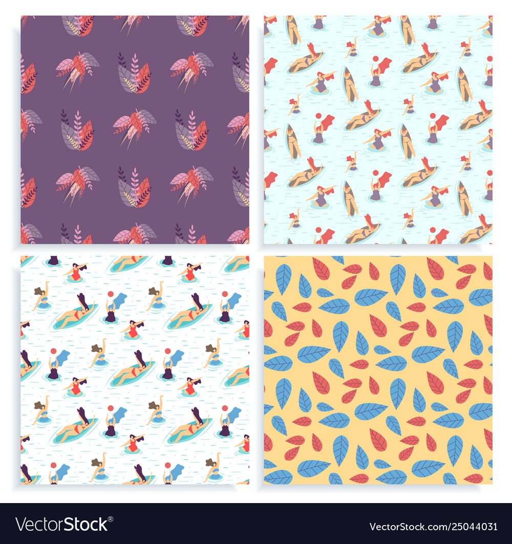 Seamless body positive active summer pattern set