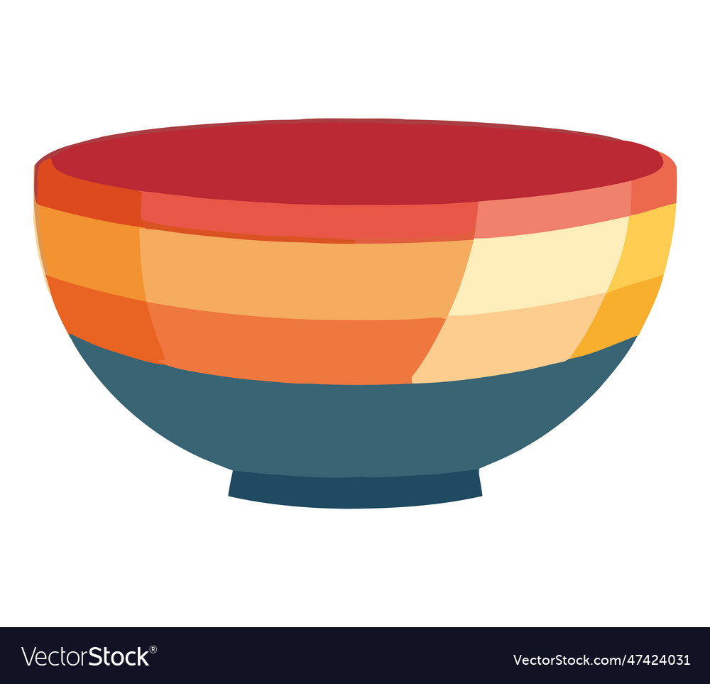 Striped earthenware vase Royalty Free Vector Image