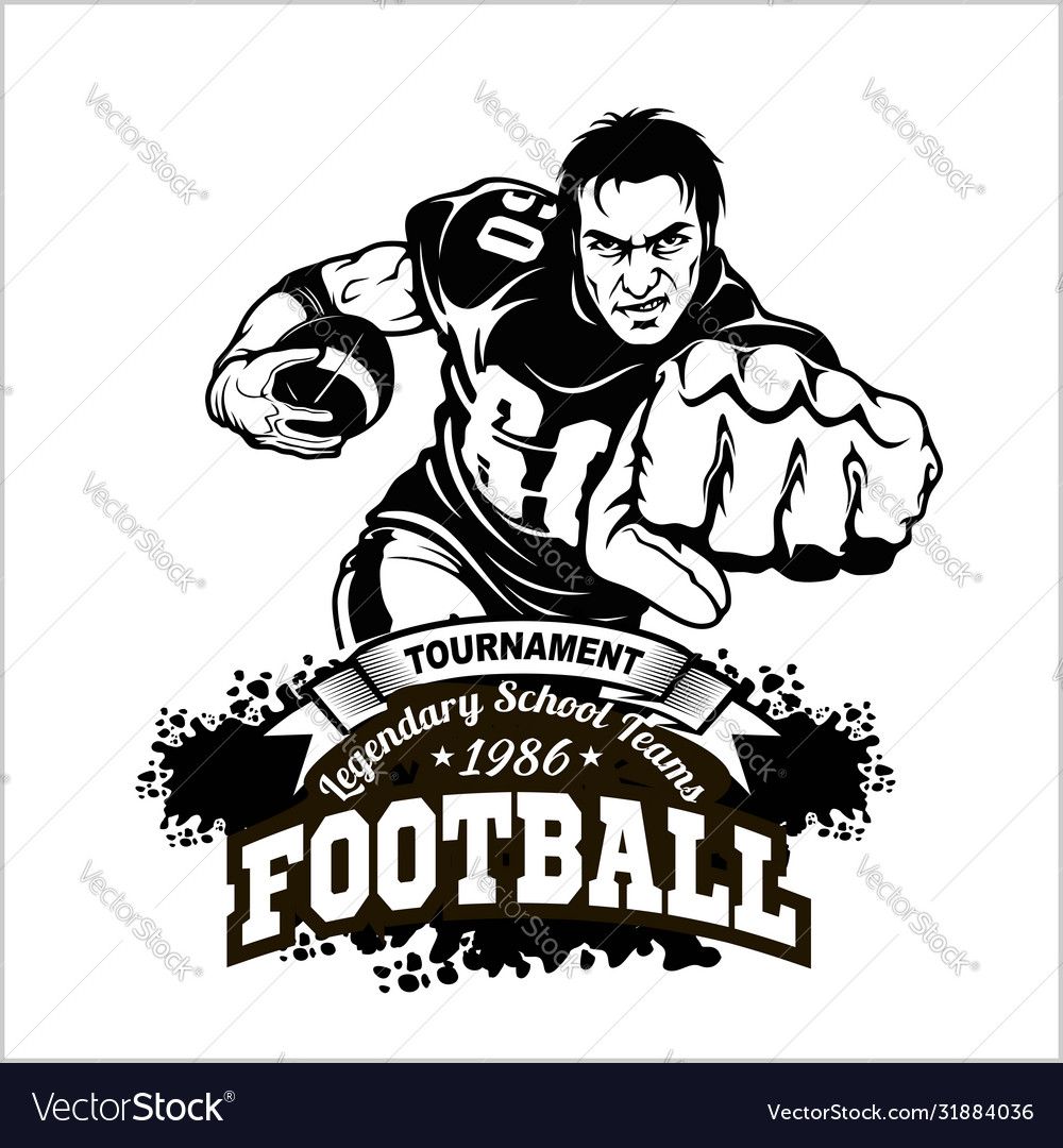 American football player quarterback isolated