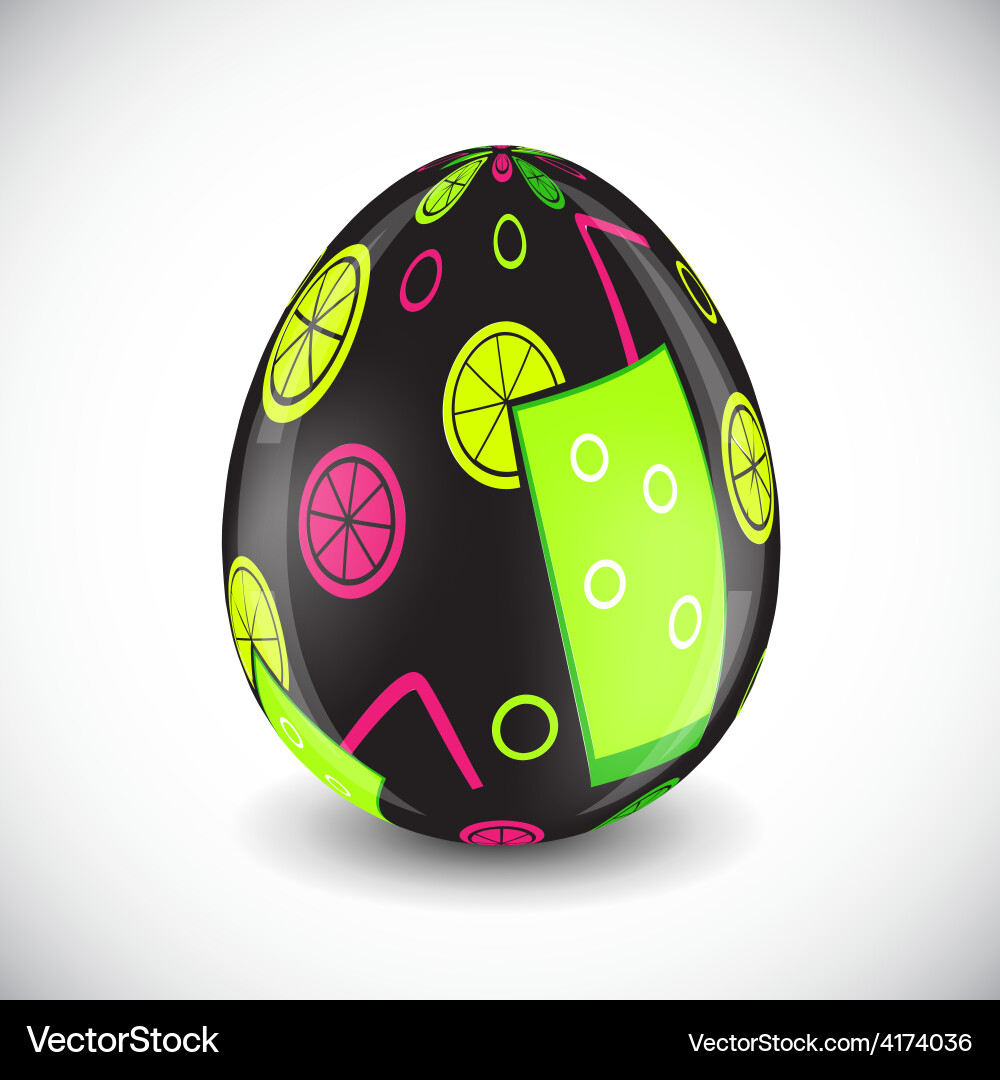 Beautiful easter egg Royalty Free Vector Image