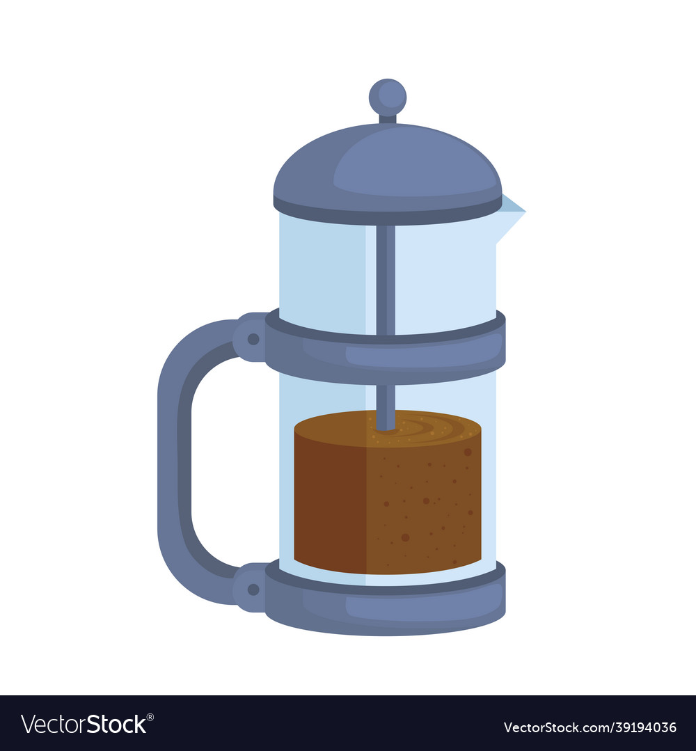 Coffee french press Royalty Free Vector Image VectorStock