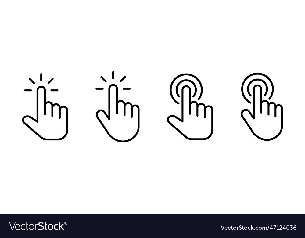 Hand cursor icon cursor icon cursor icon Vector Image