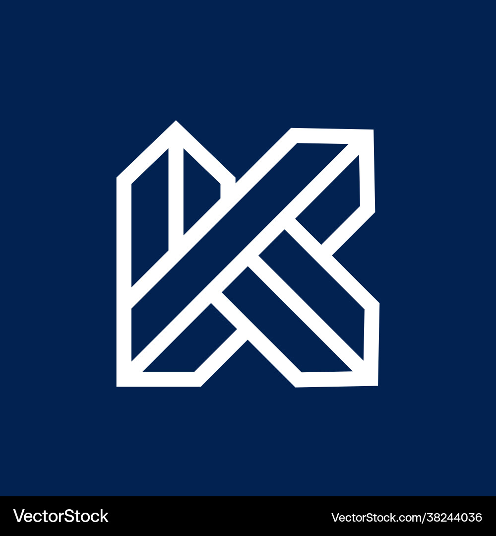 Letter k initial logo Royalty Free Vector Image